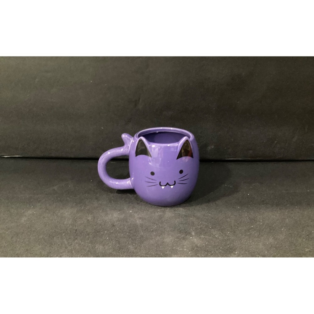 Vampire Kitty Mug 12 Ounce Ceramic‎ Cup Dishwasher Safe Deep Purple Color